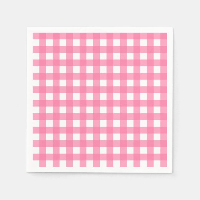 Vichy Rose Light Napkins (Front)