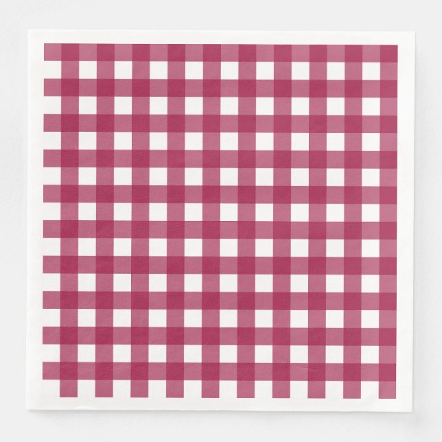 Vichy Rouge Cherry Paper Dinner Napkins (Front)