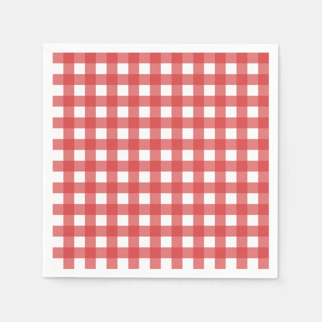 Vichy Rouge Napkins (Front)