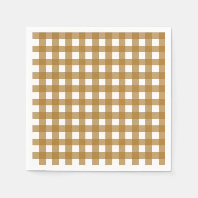 Vichy Sienne Napkins (Front)