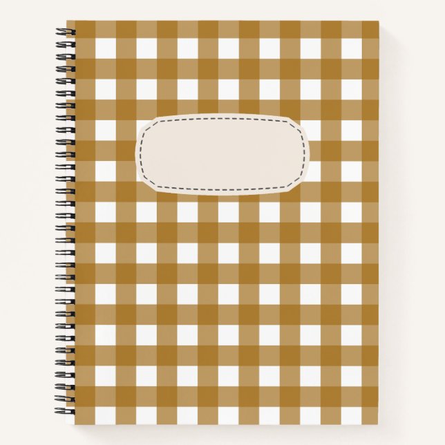 Vichy Sienne Notebook (Front)