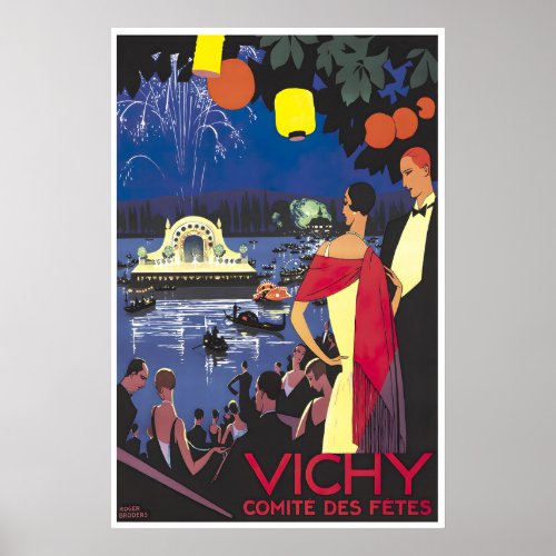 Vichy Travel Poster French Art Fance Print Home