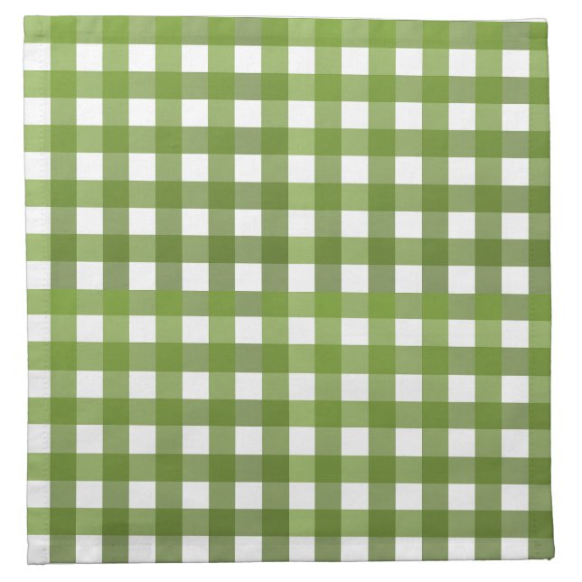 Vichy Vert Cloth Napkin (Front)