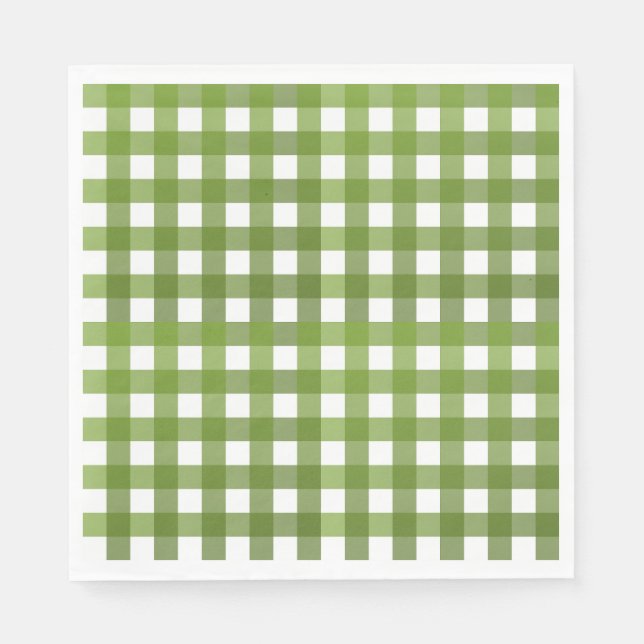 Vichy Vert Napkins (Front)