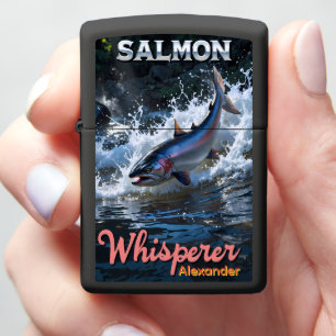 Vicious Salmon Run River Fighter Zippo Lighter