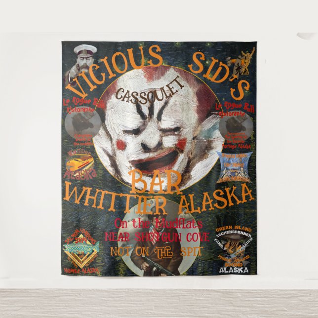 VICIOUS SID'S CASSOULET BAR WHITTIER ALASKA TAPESTRY (Front)