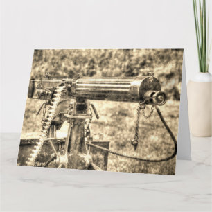 Vickers Machine Gun Vintage  Card