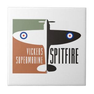 vickers supermarine spitfire ceramic tile