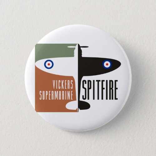 vickers supermarine spitfire pinback button