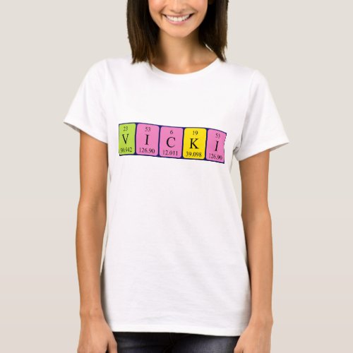 Vicki periodic table name shirt