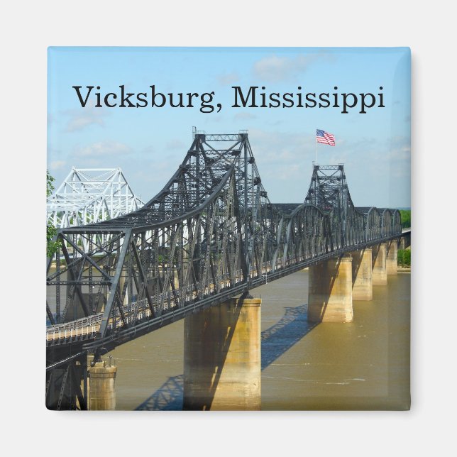 Vicksburg Mississippi River Bridge Magnet (Front)