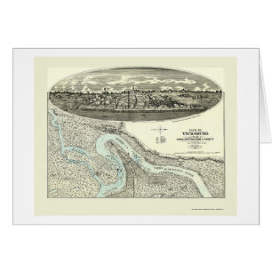 Vicksburg, MS Panoramic Map - 1863 Cards