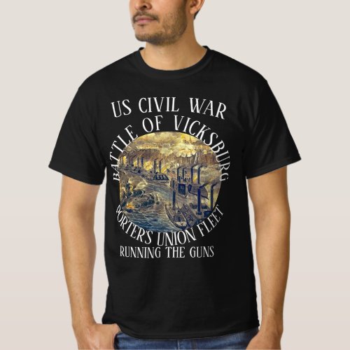 VICKSBURG US CIVIL WAR PORTERS UNION FLEET T_Shirt