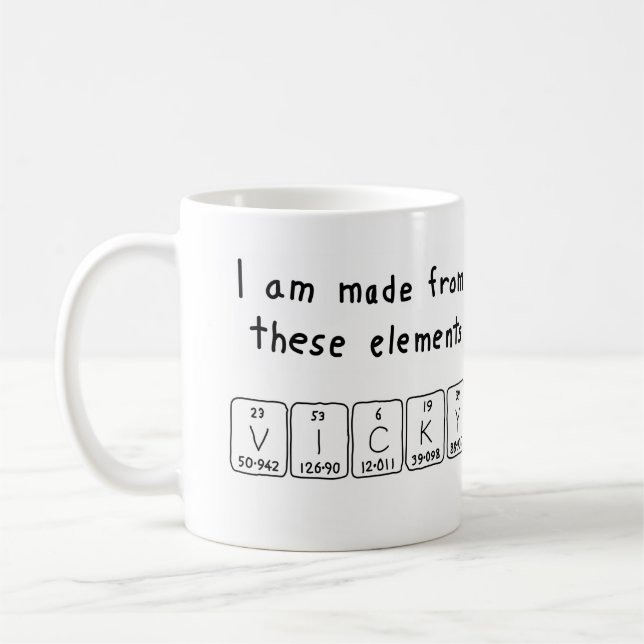 Vicky periodic table name mug (Left)