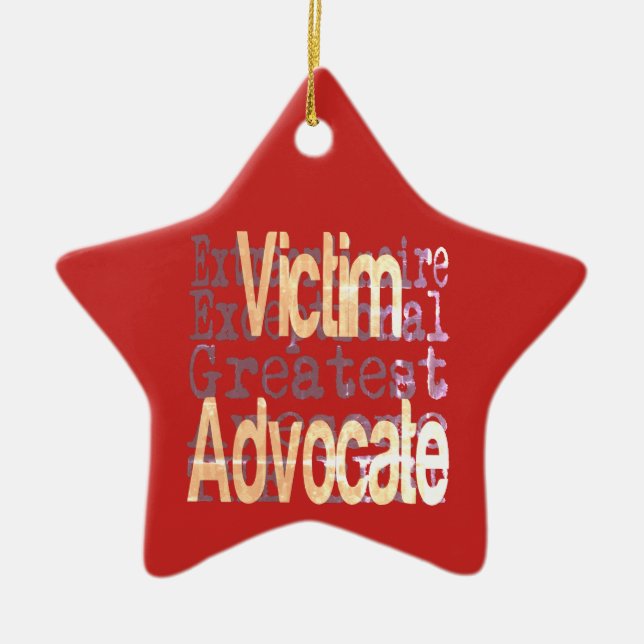 Victim Advocate Extraordinaire Ceramic Ornament (Front)