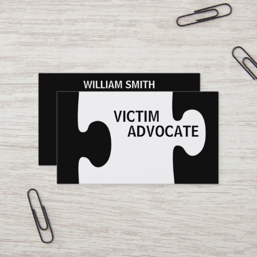 Victim Advocate Puzzle Piece Business Card