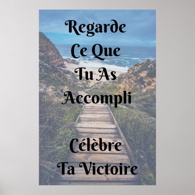 "Victoire" Affiche Citation Positive-Poster Poster (Front)