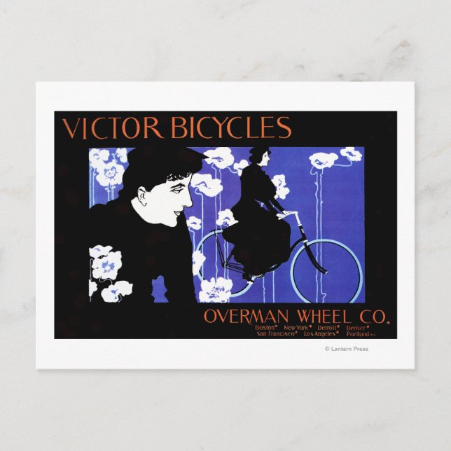 Victor Bicycles Overman Wheel Promo Poster Postcard (Front)
