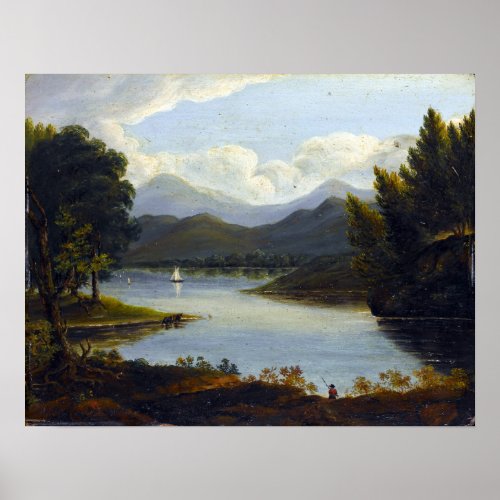 Victor de Grailly Hudson River Scene Poster