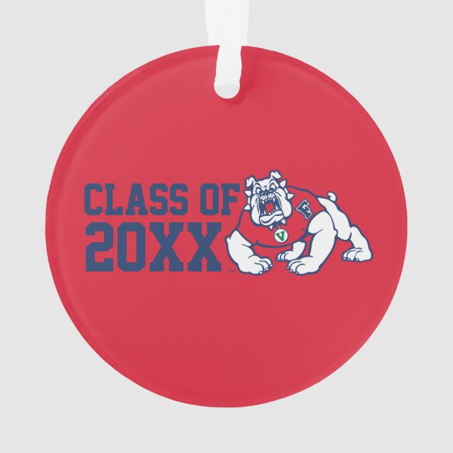 Victor E. Bulldog Class Year Ornament (Back)