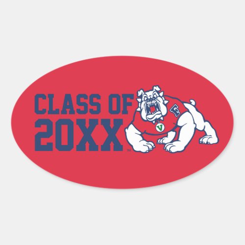 Victor E Bulldog Class Year Oval Sticker