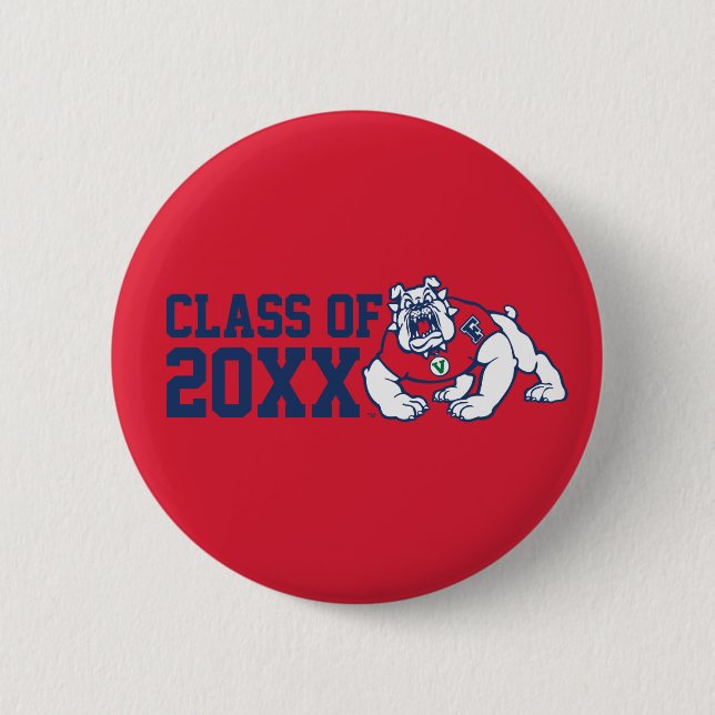 Victor E. Bulldog Class Year Pinback Button (Front)