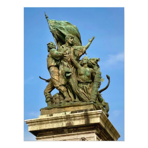 Victor Emmanuel II Monument Statue in Rome Italy Photo Print