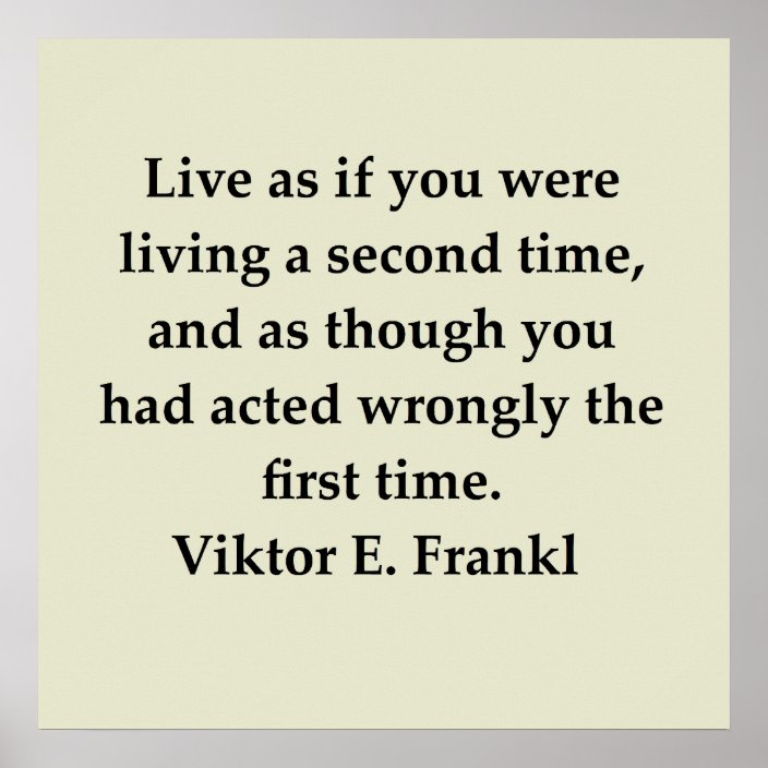 victor frankl quote poster | Zazzle.com