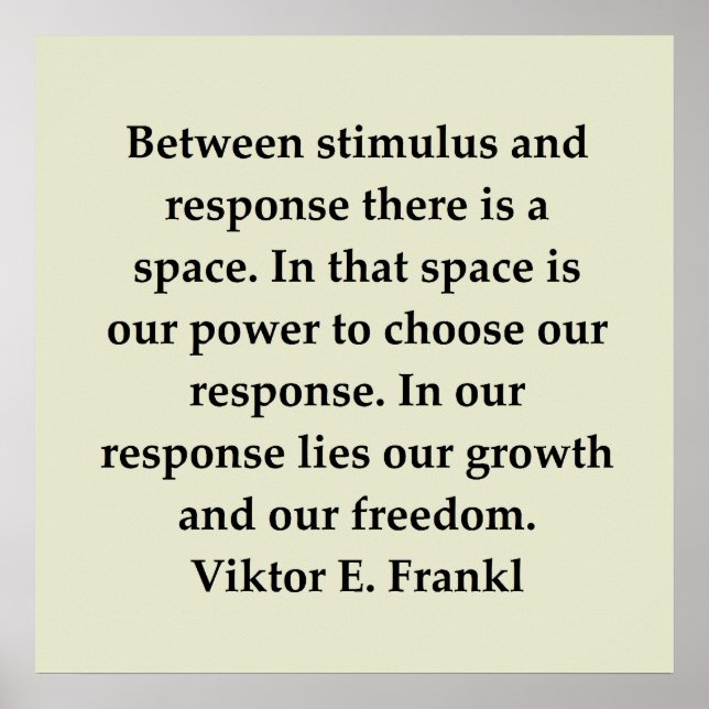victor frankl quote poster (Front)
