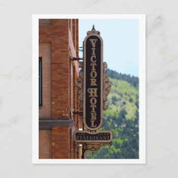 Victor Hotel  Colorado Postcard by catherinesherman at Zazzle
