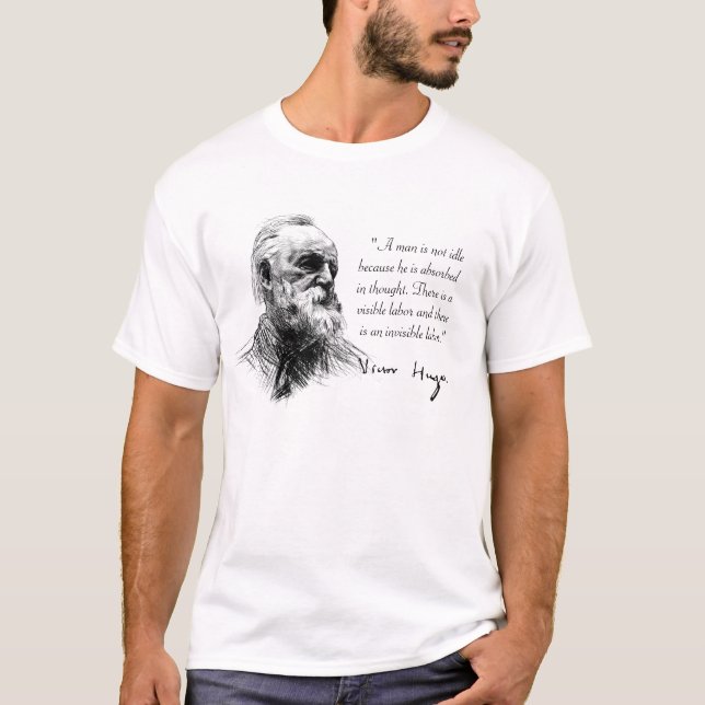 Victor Hugo Absorbed in Thought T-Shirt (Front)