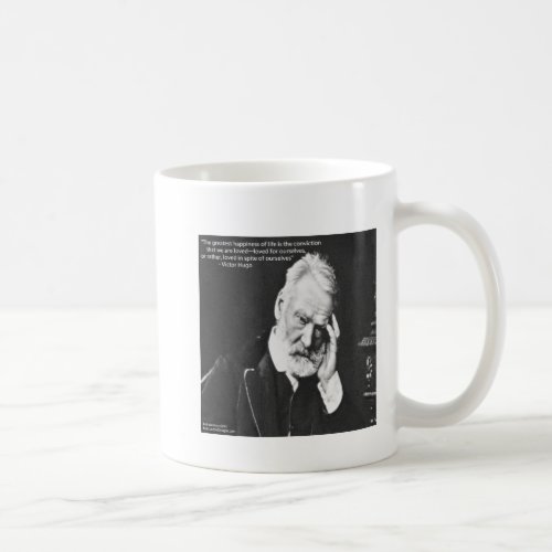 Victor Hugo  Happiness Quote Gifts Tees Etc Coffee Mug