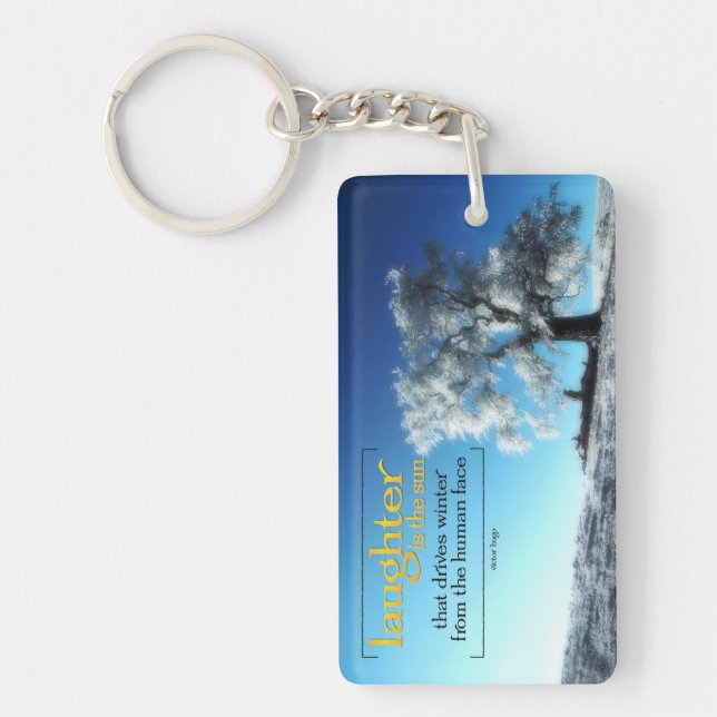 Victor Hugo Inspirational Quote Keychain (Front)