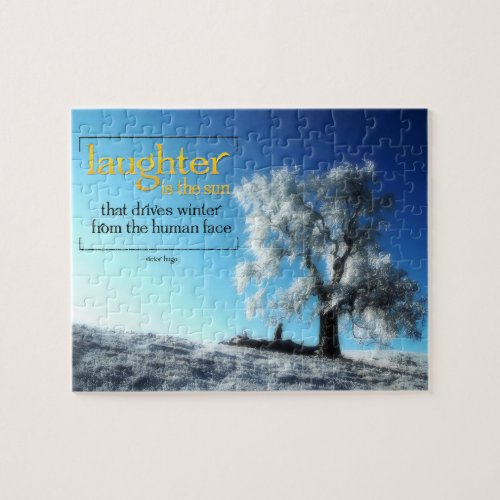 Victor Hugo Inspirational Quote Laughter Jigsaw Puzzle