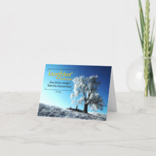 Victor Hugo Inspirational Quote "Laughter" Thank You Card