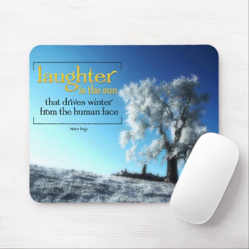 Victor Hugo Inspirational Quote Mouse Pad