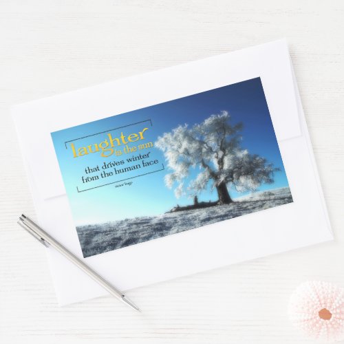 Victor Hugo Inspirational Quote Sticker Laughter