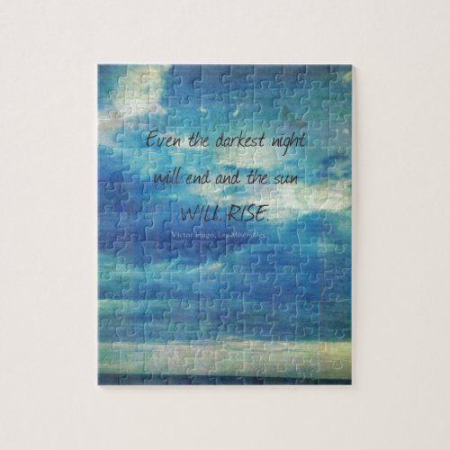 Victor Hugo Les Miserables quote  inspirational Jigsaw Puzzle