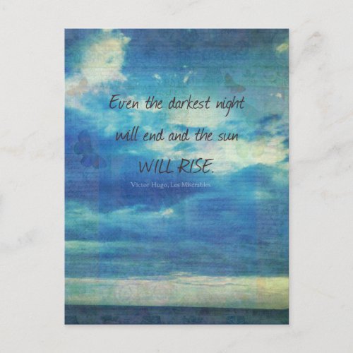 Victor Hugo Les Miserables quote  inspirational Postcard