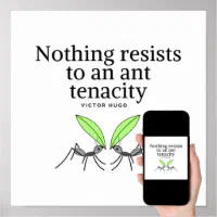 Victor Hugo - Nothing resists to an ant tenacity - Perseverance  Motivational Quote Poster for Sale by Vintage-TM