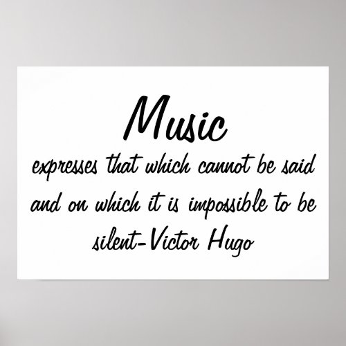 Victor Hugo Music Expresses Poster
