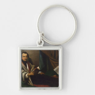 Victor Hugo  on his divan, c.1830-40 Keychain