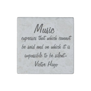 Victor Hugo Quote Music Expresses  Stone Magnet