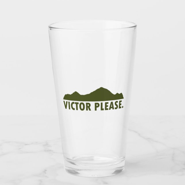 Victor Idaho Please Glass (Front)