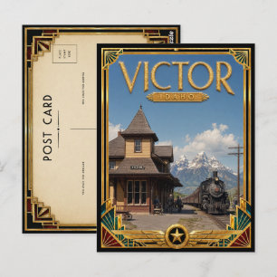 Victor Idaho Vintage Art Deco Golden Age Postcard