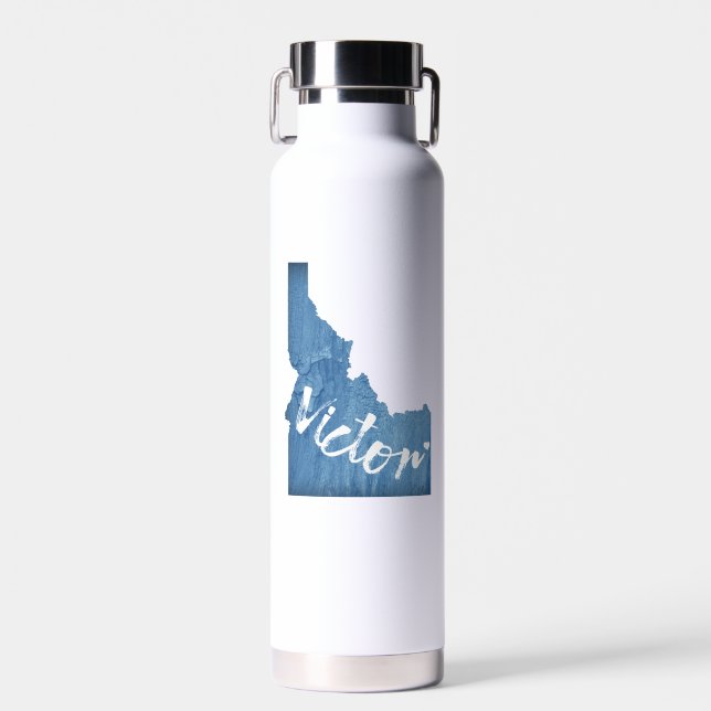 Victor Idaho Wood Grain Water Bottle (Front)