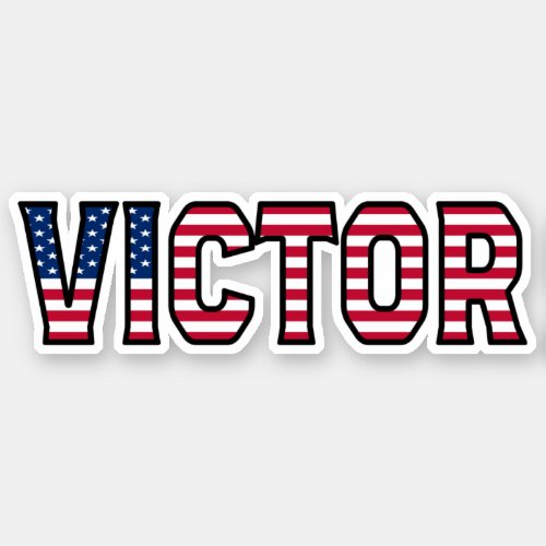 Victor Name First Name USA Sticker Stickerset