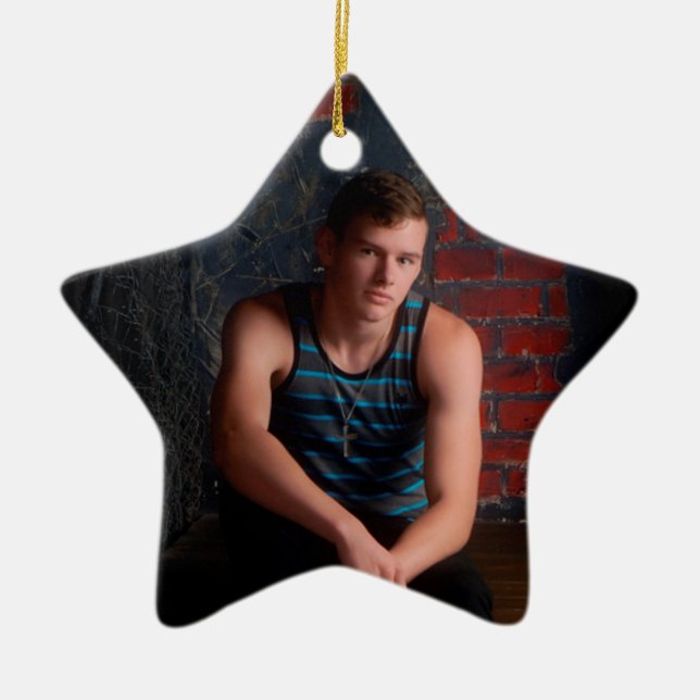 Victor Neil Jones senior pictures Ceramic Ornament (Front)