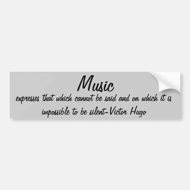Victor  Quotes Music expresses Bumper Sticker (Front)