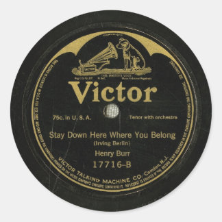 Victor Vintage Antique Record Sticker